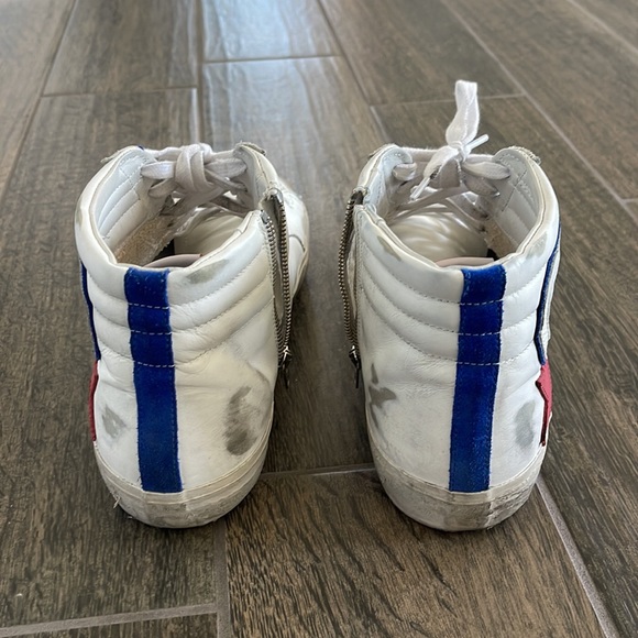 Golden Goose High Top- Size 44- White / Red / Blue - Picture 4 of 8
